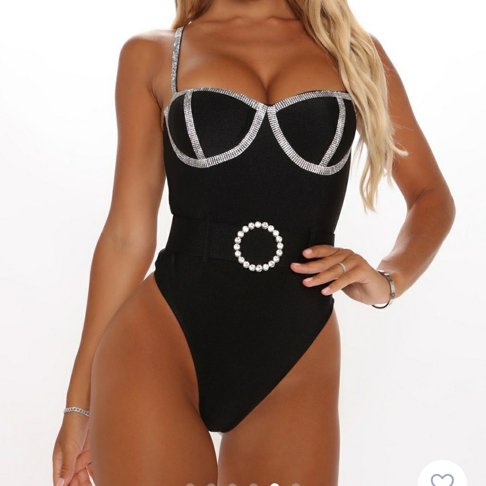 One piece bling swimsuit